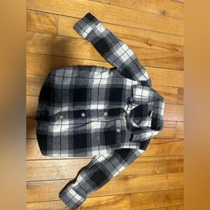 Old Navy Black and White Checkered Shirt